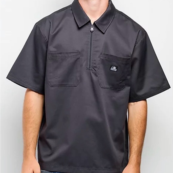 Lurking class Men's Charcoal Graphic Button Down Shirt size XXL NWT - Picture 2 of 5